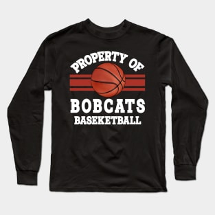 Proud Name Bobcats Graphic Property Vintage Basketball Long Sleeve T-Shirt